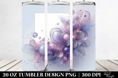 Shiny Violet Floral Clipart 20 Oz Tumbler Product Image 2
