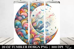 Colorful Vibrant Moon | 20 Oz Tumbler Product Image 2