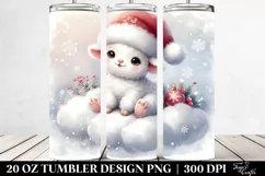 Pastel Baby Lamb Santa Hat | 20 oz Tumbler Product Image 2