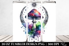 Vibrant Celestial Mushroom Clipart 20 Oz Tumbler Product Image 2