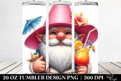 Detailed Gnome Pink Hat|20 oz Tumbler Product Image 2
