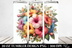 Colorfull Hibiscus Bouquet | 20 Oz Tumbler Product Image 2