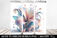 Abstract Glossy Lily Clipart, Transparent 20 Oz Tumbler Product Image 2