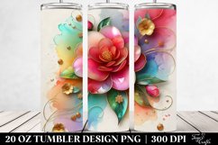 Camellia on White Background | 20 Oz Tumbler Product Image 2