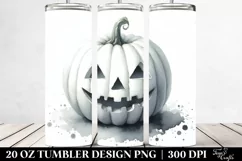 Simple Washed Watercolor JACK-O'-LANTERN Tumbler Product Image 2