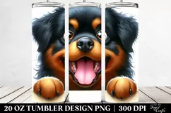 Cute Crazy Looking Funny Rottweiler | 20 Oz Tumbler Product Image 2