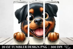 Cute Crazy Looking Funny Rottweiler | 20 Oz Tumbler Product Image 2