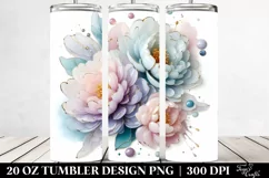 Glossy Peonies in Summer 20 Oz Tumbler Product Image 2