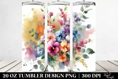 Watercolor Abstract Colorfull Bouquet Gold Foil Product Image 2