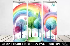 Colorful Whimsical Rainbow Trees | 20 Oz Tumbler Product Image 2