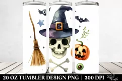 Simple Funny Skull Halloween Clipart 20 Oz Tumbler Product Image 2