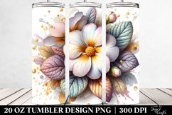 20 Oz Tumbler Sublimation | Wooden Glossy Primrose Small Product Image 2