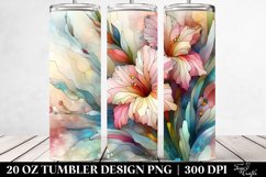 Abstract Pastel Gladiolus Stained 20 Oz Tumbler Product Image 2