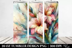 Abstract Pastel Gladiolus Stained 20 Oz Tumbler Product Image 2