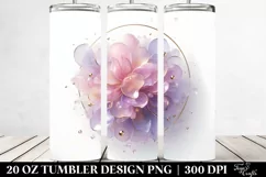 Abstract Shiny Lilac 20 Oz Tumbler Product Image 2