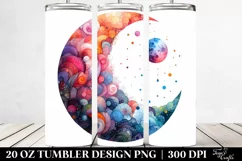 Whimsical Colorful Moon Watercolor | 20 Oz Tumbler Product Image 2