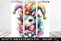 Colorful Baby Unicorn with Jester&#039;s Hat. 20 oz Tumbler Product Image 2