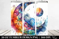 Colorful Half Moon Clipart 20 Oz Tumbler Product Image 2