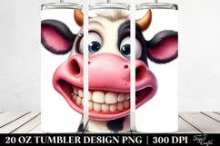 Funny Cow Confusion Big Teeth | 20 Oz Tumbler Product Image 2
