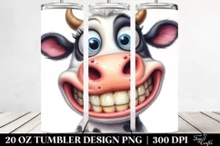 Funny Cow Confusion Big Teeth | 20 Oz Tumbler Product Image 2