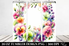 20 Oz Tumbler Sublimation | Vibrant Frame Text Sweet Pea Product Image 2