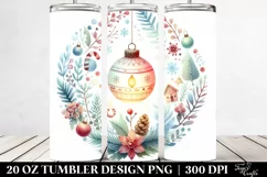 Colorful Pastel Christmas Art Clipart, Transparent 20 Oz Product Image 2