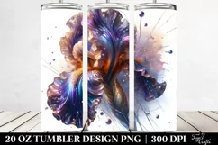 20 Oz Tumbler Sublimation | Shiny Iris Small Metallic Product Image 2