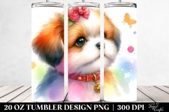 tumbling,Cute Dog Autumn Leaves | 20 oz Tumbler Product Image 2