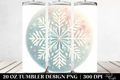 Pastel Christmas Snow Flake | 20 oz Tumbler Product Image 2