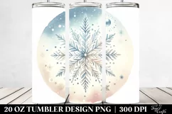 Pastel Christmas Snow Flake | 20 oz Tumbler Product Image 2