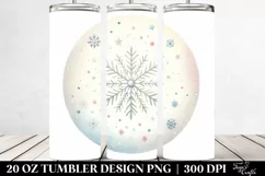 Pastel Christmas Snow Flake | 20 oz Tumbler Product Image 2
