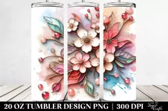 Cherry Blossom Stained Clipart 20 Oz Tumbler Product Image 2