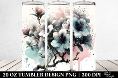 Glossy Azalea Wood Watercolor | 20 Oz Tumbler Product Image 2