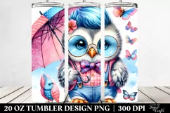 Happy Baby Owl Playing | 20 oz Tumbler Product Image 2