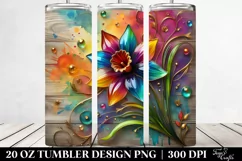 Daffodil Wooden Background | 20 Oz Tumbler Product Image 2