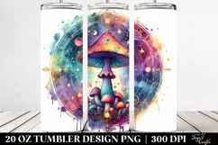 Vibrant Magical Celestial Mushroom 20 Oz Tumbler Product Image 2