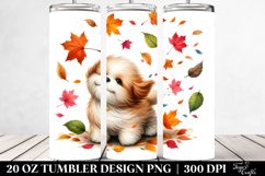 tumbling,Cute Dog Autumn Leaves | 20 oz Tumbler Product Image 2