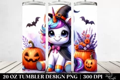 Baby Unicorn Halloween Scenery | 20 oz Tumbler Product Image 2