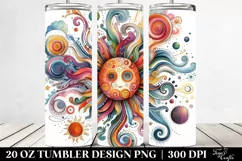 Colorful Watercolor Sun | 20 oz Tumbler Product Image 2