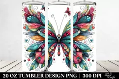 Whimsical Colorful Butterfly | 20 Oz Tumbler Product Image 2