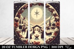 Retro Nativity Scene Clipart, Transparent 20 Oz Tumbler Product Image 2
