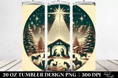 Retro Nativity Scene Design 20 Oz Tumbler Product Image 2