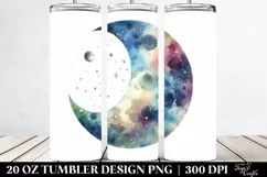 Whimsical Moon Watercolor | 20 Oz Tumbler Product Image 2