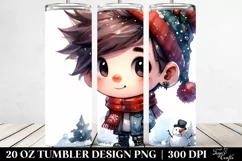 Caricature Punk Winter Character, Transparent 20 Oz Tumbler Product Image 2