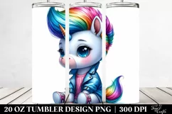 Cute Baby Unicorn Drawing | 20 oz Tumbler Product Image 2