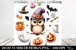 Cute Owl, Halloween 20 Oz Tumbler Product Image 2