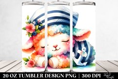 20 Oz Tumbler Sublimation | Vibrant Boho Cute Baby Lamb Product Image 2