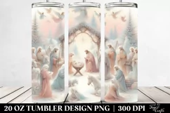 Pastel Nativity Scene Design 20 Oz Tumbler Product Image 2