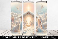 Pastel Christmas Nativity Scene Clipart, Transparent 20 Oz Product Image 2