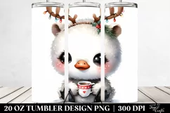 Winter Swan with Reindeer Horns, PNG Product Image 2